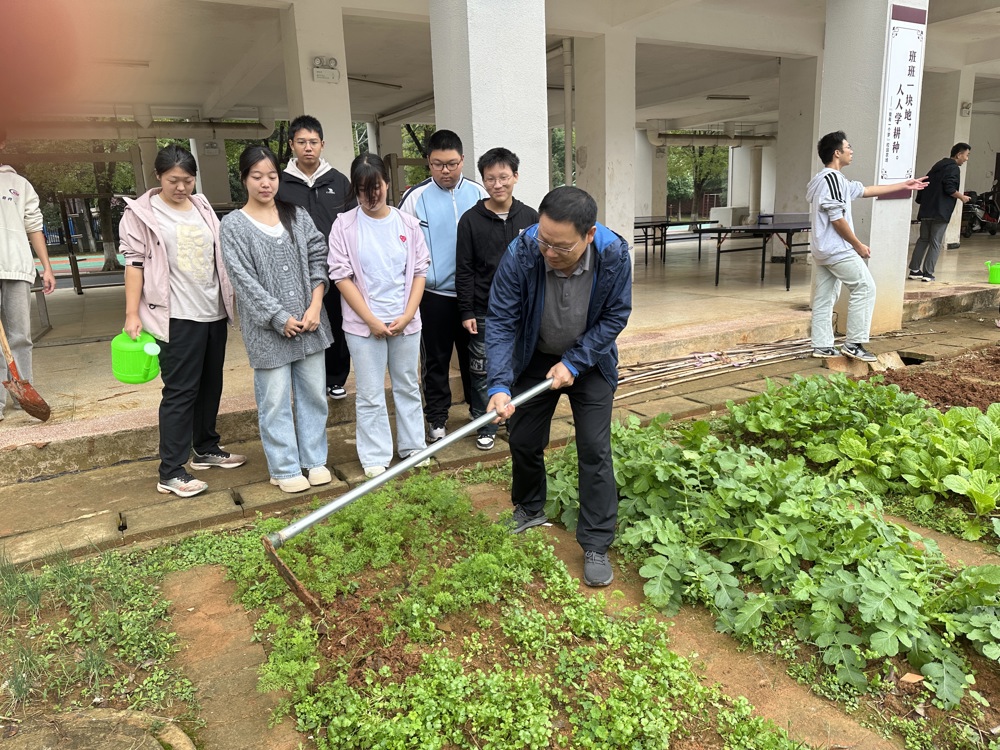1104党盟同心耕校园 劳动教育助成长——民盟常德市六中支部开展“党盟同心·德润六中”主题活动2