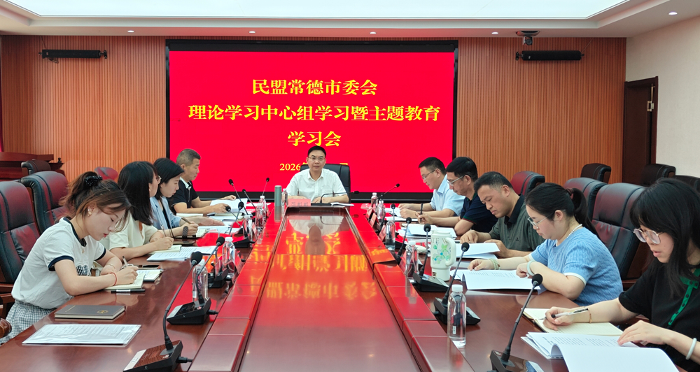 (2p0611民盟常德市委会召开理论学习中心组学习暨主题教育学习会