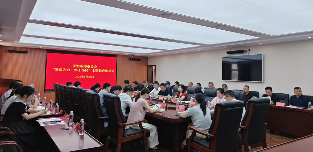 民盟常德市委会召开“参政为公、实干为民”主题教育推进会