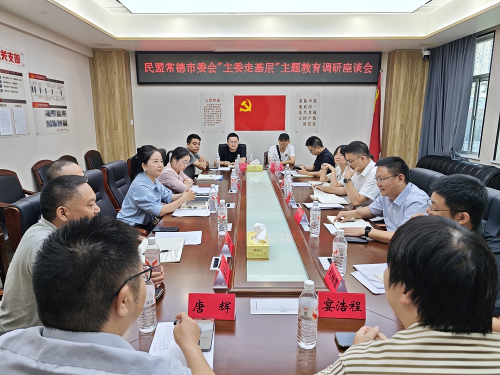 0828民盟武陵区基层委员会召开第五届委员会届中调整大会暨“主委走基层”主题教育调研座谈会