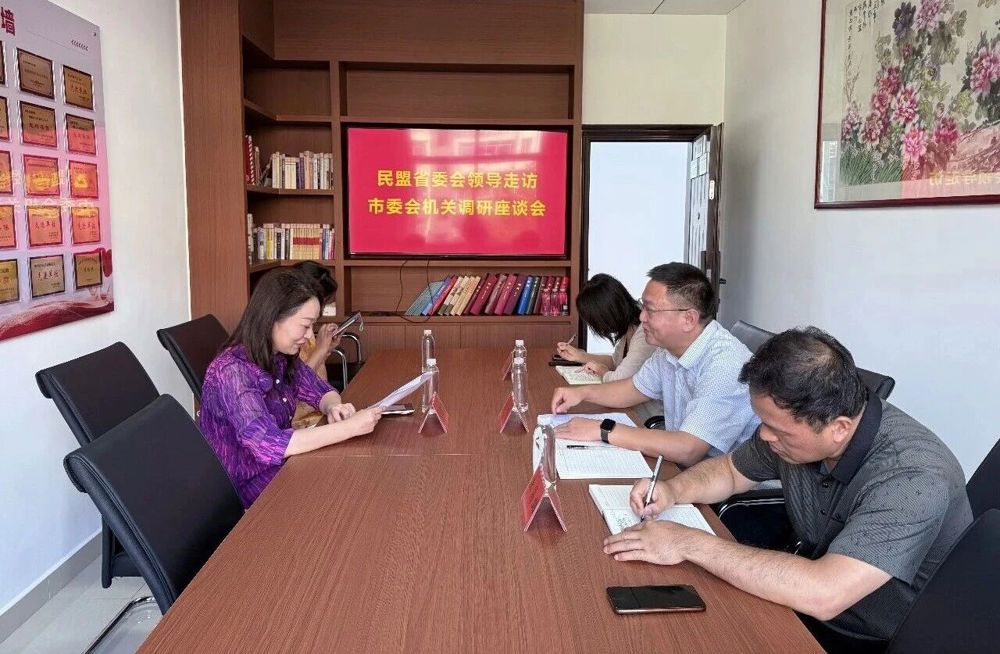 雷珺麟走访民盟常德市委会机关